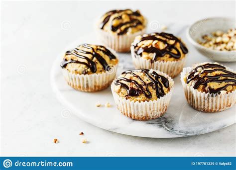 Homemade Hazelnut Muffins Stock Image Image Of Close
