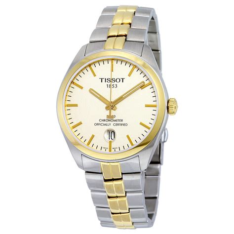 Tissot Pr100 Silver Dial Two Tone Stainless Steel Mens Watch