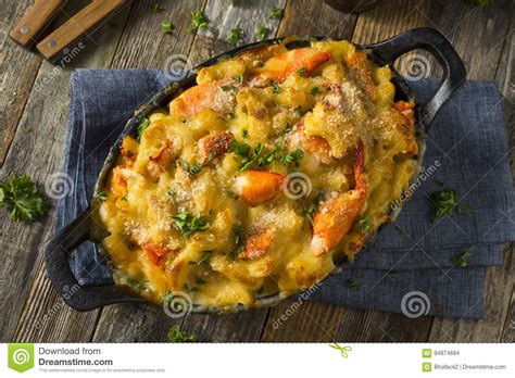Homemade Lobster Macaroni And Cheese Stock Photo Image