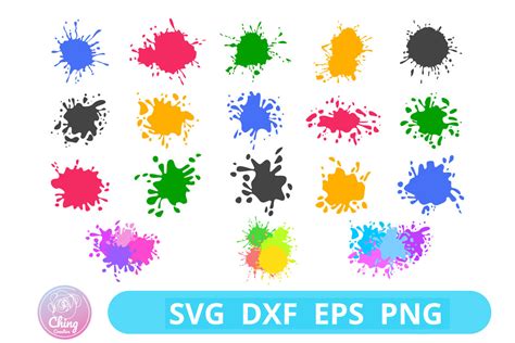 Paint Splatter SVG Paint Splats SVG Graphic By Chingcreative