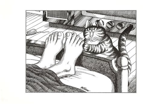 Kliban Cats Vintage Original Print Cat Tickling A Person Foot 42 Prints
