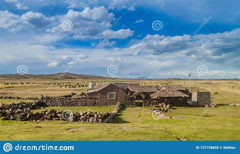 Small Rural Settlement Near Titicaca Lake Stock Photo ...