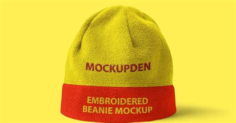 Free Embroidered Beanie Mockup Psd Template Mockup Psd Psd Templates