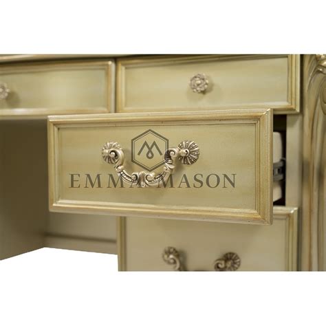 Acme Vendome Vanity Desk In Gold Patina Aptdeco