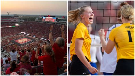 Nebraska Volleyball Match Sets Global Record For Womens Sports