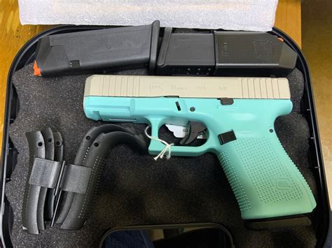 Glock 19 Gen 5 G19 Acg 57028 Upc 850016570284 Cerakote Robins Egg Blue