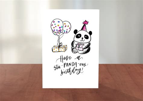 Have A Stu Panda Ous Birthday Happy Birthday Pun Card Hand