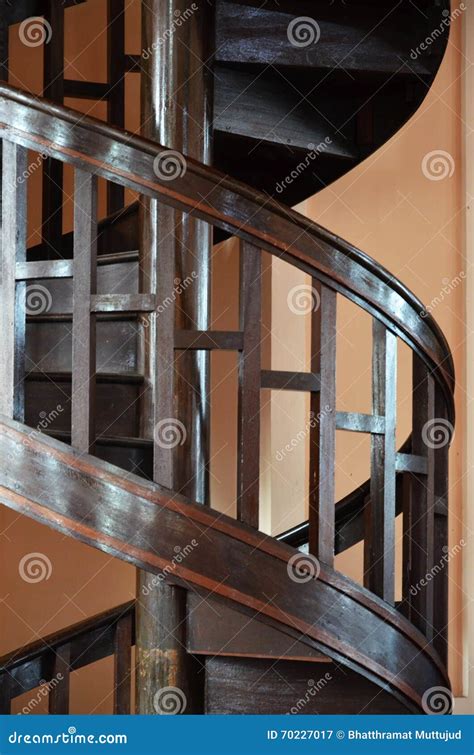 Curved Staircase Stock Image Image Of Plate Black Stair 70227017