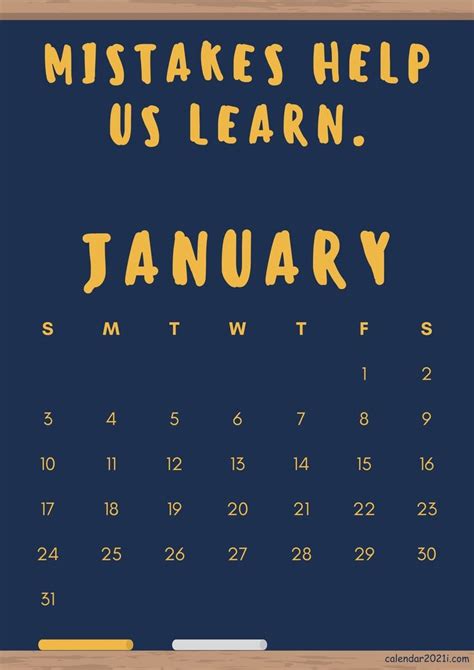 Doesn't get easier than that. January 2021 Motivation Calendar with Quotes and Sayings ...