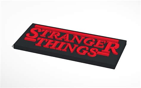 3d Design Stranger Things Logo Tinkercad