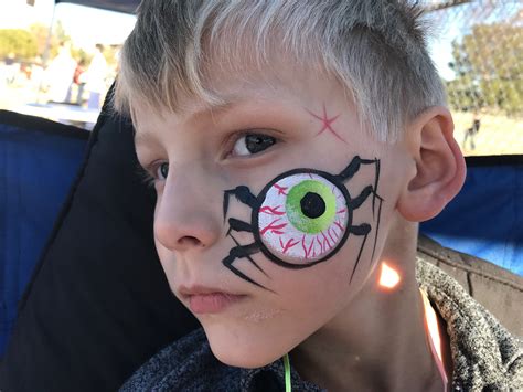 Monster Eyeball Spider Face Paint Face Painting Kids Kid Eye Creepy