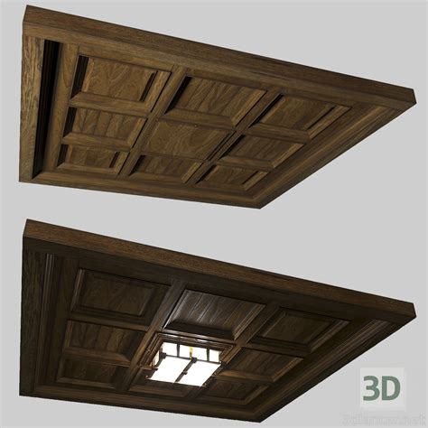 3d Model Wooden Ceiling Design 35579
