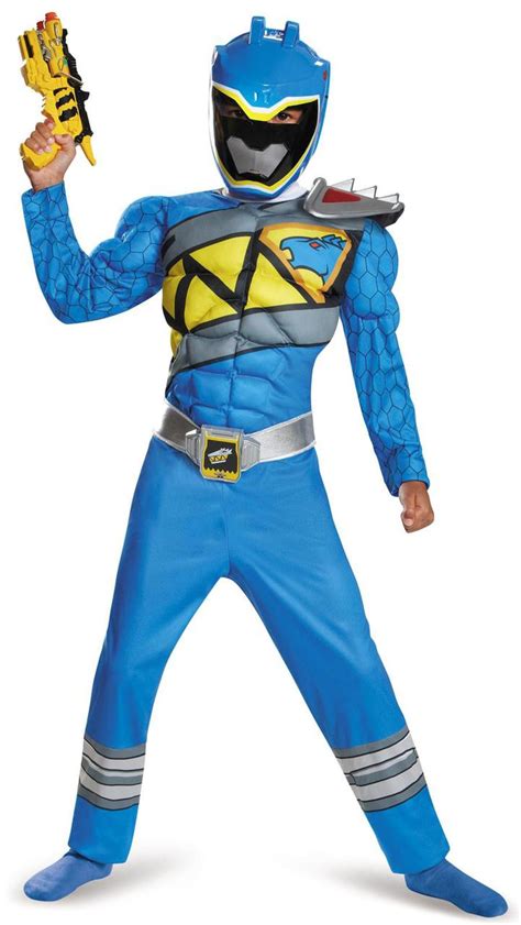 Power Rangers Dino Charge Blue Ranger Muscle Child Costume Thepartyworks
