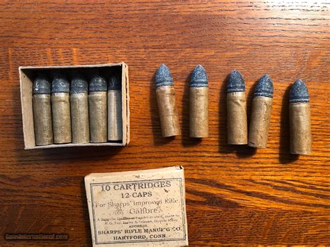 Sharps 52 Cal Civil War Cartridges Original Box Of Ten