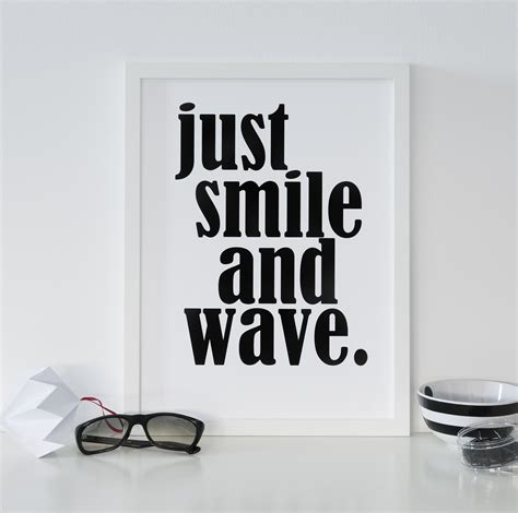 Just Smile And Wave Giclee Art Print Etsy