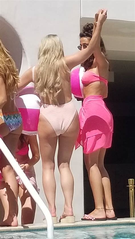 Michelle Keegan Shows Off Her Sensational Physique In A Pink Bikini