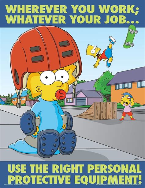 Simpson S Safety Posters Плакат Симпсоны и Рисунки