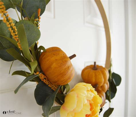 Easy Diy Fall Hoop Wreath A Heart Filled Home Diy Home Decorating