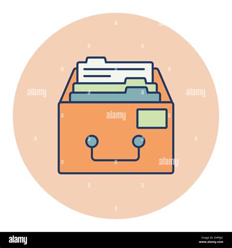Filing Cabinet Outline Icon Workspace Sign Stock Vector Image And Art