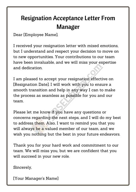 Resignation Acceptance Letter Samples Templates Examples How To