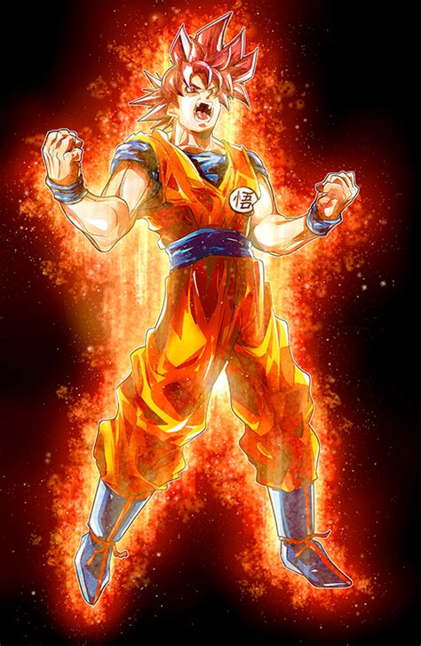 Goku Super Saiyan Red Poster L3reezer
