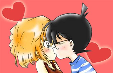 Detective Conan Kiss Haibara Love By Black4869 On Deviantart
