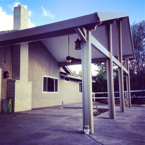 Alumawood patio covers in lattice or solid styles. Gabled Patio cover | Alumawood