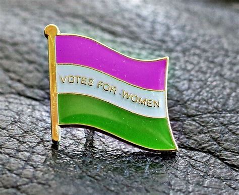 Suffragette Flag Lapel Pin Badge Votes For Women Etsy