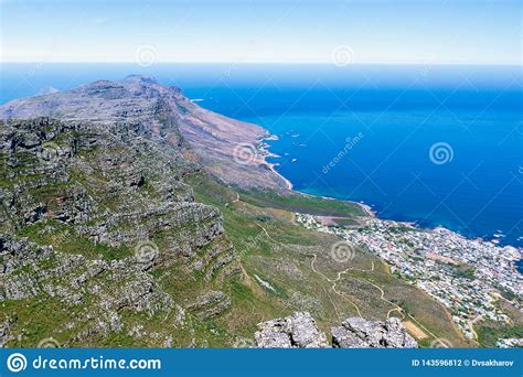 View From Top Of Table Mountain In Cape Town Stock Photo Image Of