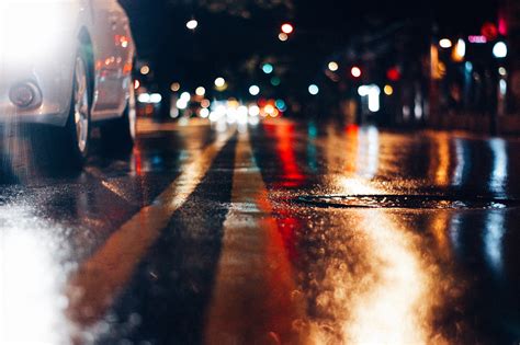 Free Images Night Red Automotive Lighting Reflection Rain