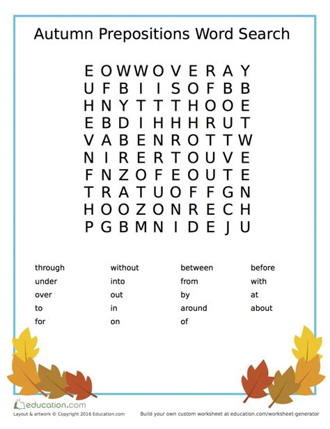 Fall Into Fun With An Autumn Word Search And Maze Worksheet