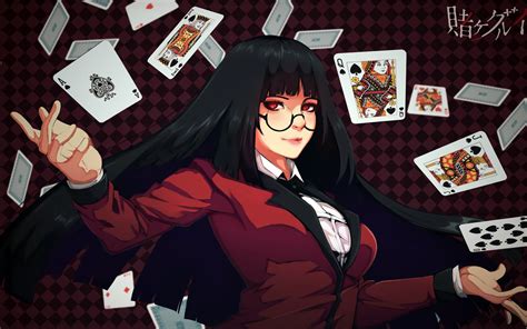 Guide to game art applications. Download wallpapers Yumeko Jabami, playing cards, Crazy ...