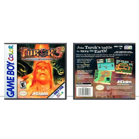 Amazon Com Turok Shadow Of Oblivion Gbc Game Boy Color Game