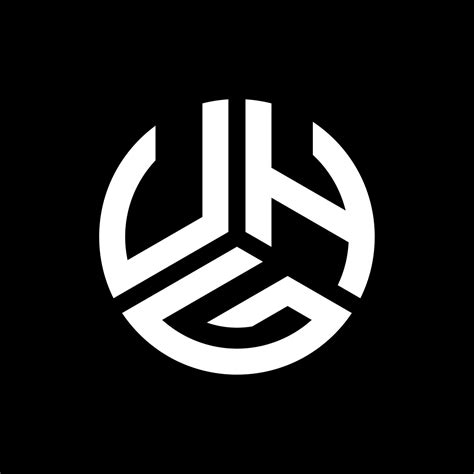 Uhg Letter Logo Design On Black Background Uhg Creative Initials