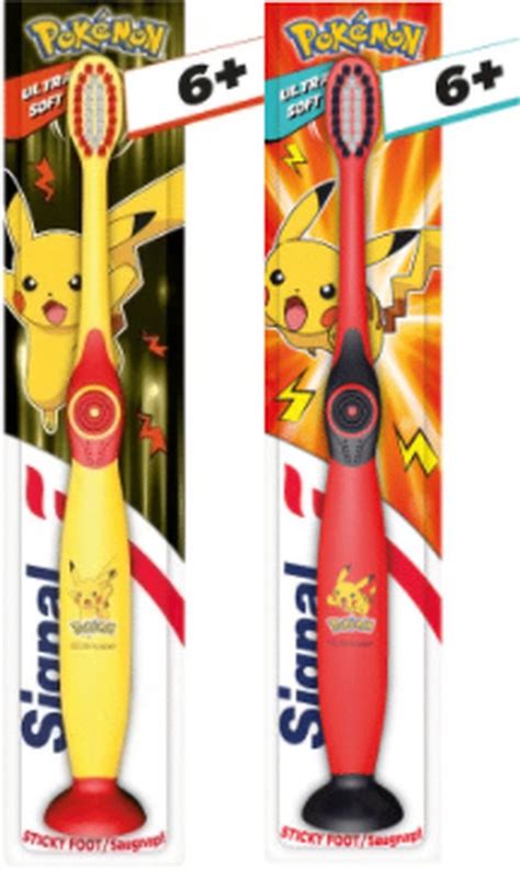 Fvgtrading 2x Pokemon Tandenborstels Met Zuignap Ultra Soft Anti