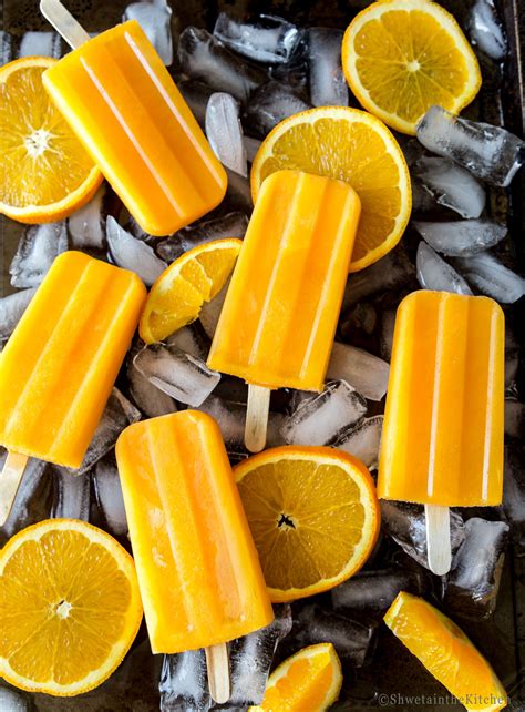 Orange Popsicle Orange Ice Pops Recipe Popsicles Ice Lolly