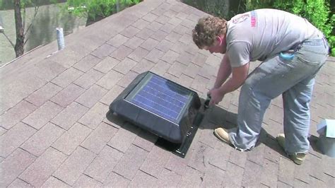 Solar Powered Power Attic Roof Fan Vent Install How To By Heatblockers