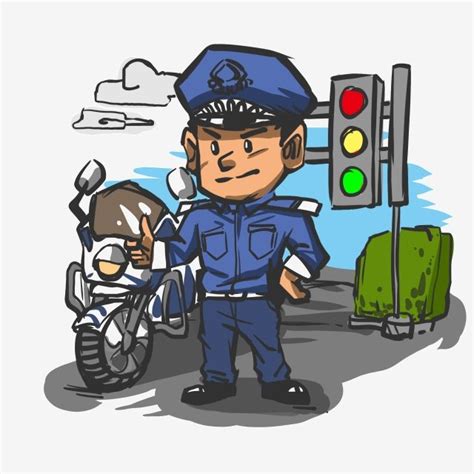 شرطة المرور الدراجات في الخدمة اللون زخرفة التصميم الجرافيكي Png