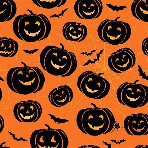 Halloween Seamless Pattern Holiday Ornamental Background With B 589040