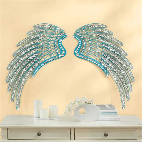 set of 2 jeweled wings wall décor large wing wall angel wings wall decor wall decor