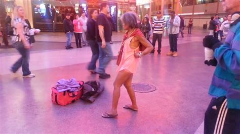 Drunk Woman Dancing Like Crazy At Fremont Street In Las Vegasnevada Youtube