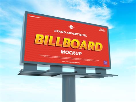Free Brand Advertising Billboard Mockup Free Mockup Zone