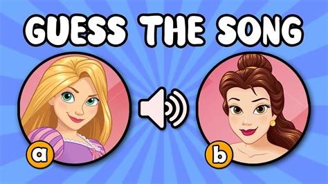 Guess The Disney Princess By Her Song Disney Song Quiz Challenge