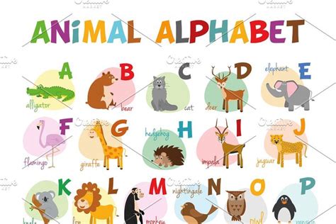 Spanish Animal Alphabet Vector In 2020 With Images Animal Alphabet
