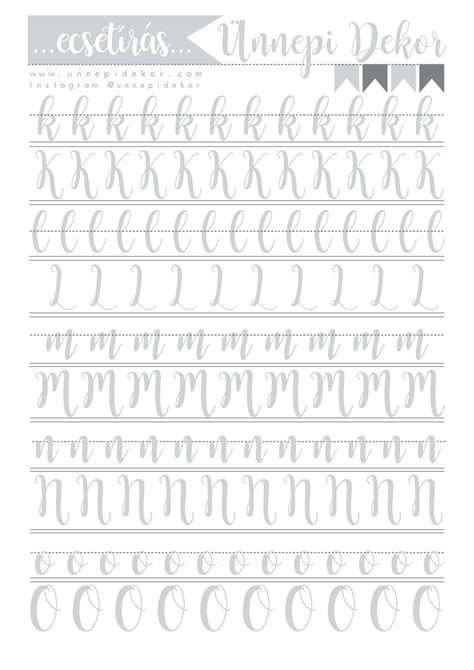 Calligraphy Template Hand Lettering Worksheet Hand Lettering