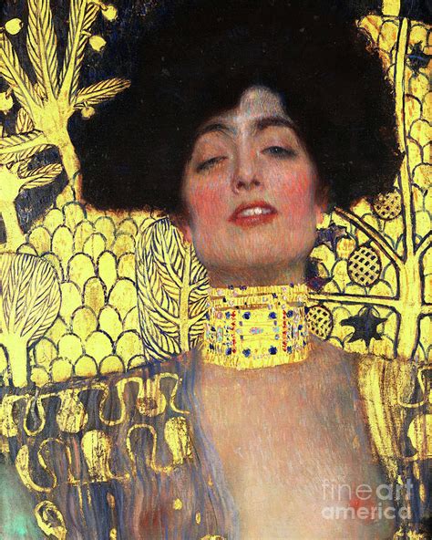 Remastered Art Judith And The Head Of Holofernes Detail By Gustav Klimt Painting By