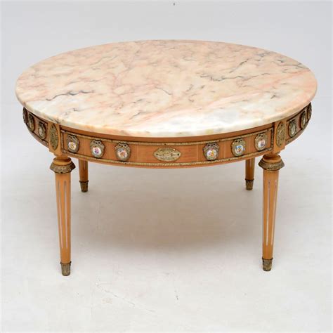 Great antique looking for a loving home. Antique French Marble Top Coffee Table - Marylebone Antiques