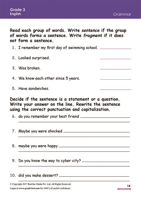 Free English Worksheets For Grade Class Ib Cbseicsek And All Free