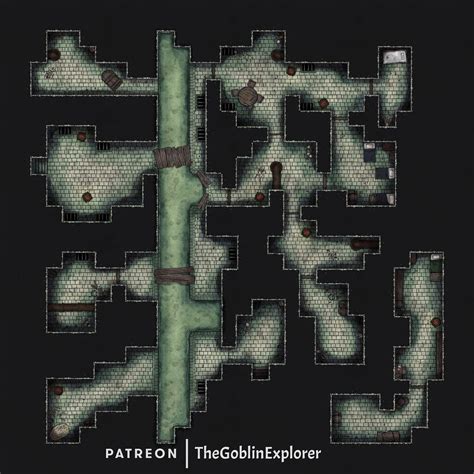 Oc Battlemap Endless Dungeon Sewers Level X R Roll
