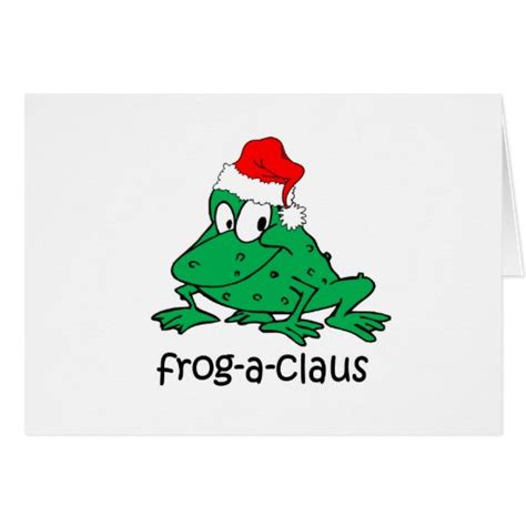 Funny Christmas Frog Greeting Card Zazzle